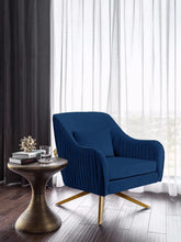 Load image into Gallery viewer, Paloma Navy Velvet Accent Chair