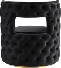 Load image into Gallery viewer, Theo Black Velvet Accent Chair