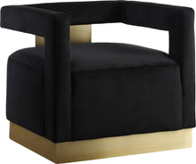 Load image into Gallery viewer, Armani Black Velvet Accent Chair