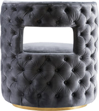 Load image into Gallery viewer, Theo Grey Velvet Accent Chair