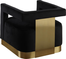 Load image into Gallery viewer, Armani Black Velvet Accent Chair