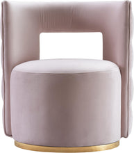 Load image into Gallery viewer, Theo Pink Velvet Accent Chair
