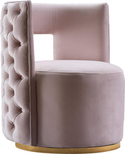Load image into Gallery viewer, Theo Pink Velvet Accent Chair