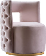 Load image into Gallery viewer, Theo Pink Velvet Accent Chair