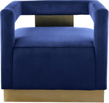 Load image into Gallery viewer, Armani Navy Velvet Accent Chair