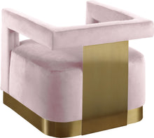 Load image into Gallery viewer, Armani Pink Velvet Accent Chair