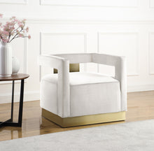 Load image into Gallery viewer, Armani Cream Velvet Accent Chair