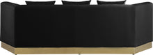 Load image into Gallery viewer, Marquis Black Velvet Sofa