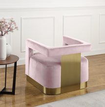 Load image into Gallery viewer, Armani Pink Velvet Accent Chair