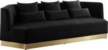 Load image into Gallery viewer, Marquis Black Velvet Sofa
