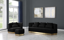 Load image into Gallery viewer, Marquis Black Velvet Sofa