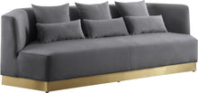 Load image into Gallery viewer, Marquis Grey Velvet Sofa