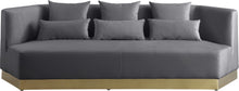 Load image into Gallery viewer, Marquis Grey Velvet Sofa
