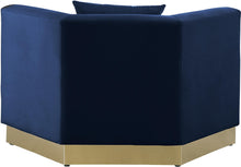 Load image into Gallery viewer, Marquis Navy Velvet Chair