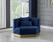 Load image into Gallery viewer, Marquis Navy Velvet Chair
