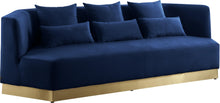 Load image into Gallery viewer, Marquis Navy Velvet Sofa
