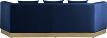 Load image into Gallery viewer, Marquis Navy Velvet Sofa