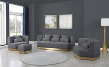 Load image into Gallery viewer, Marquis Grey Velvet Sofa
