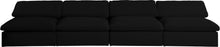 Load image into Gallery viewer, Serene Black Linen Fabric Deluxe Cloud Modular Armless Sofa