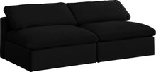 Load image into Gallery viewer, Serene Black Linen Fabric Deluxe Cloud Modular Armless Sofa