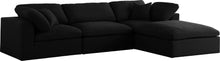 Load image into Gallery viewer, Serene Black Linen Fabric Deluxe Cloud Modular Sectional