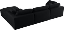 Load image into Gallery viewer, Serene Black Linen Fabric Deluxe Cloud Modular Sectional