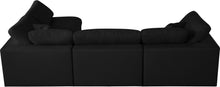 Load image into Gallery viewer, Serene Black Linen Fabric Deluxe Cloud Modular Sectional