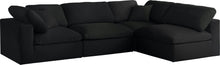 Load image into Gallery viewer, Serene Black Linen Fabric Deluxe Cloud Modular Sectional