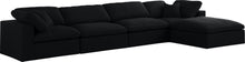 Load image into Gallery viewer, Serene Black Linen Fabric Deluxe Cloud Modular Sectional