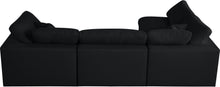 Load image into Gallery viewer, Serene Black Linen Fabric Deluxe Cloud Modular Sectional