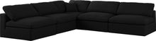 Load image into Gallery viewer, Serene Black Linen Fabric Deluxe Cloud Modular Sectional