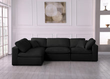 Load image into Gallery viewer, Serene Black Linen Fabric Deluxe Cloud Modular Sectional