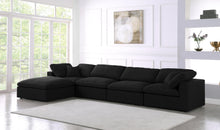 Load image into Gallery viewer, Serene Black Linen Fabric Deluxe Cloud Modular Sectional