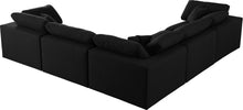 Load image into Gallery viewer, Serene Black Linen Fabric Deluxe Cloud Modular Sectional
