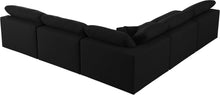 Load image into Gallery viewer, Serene Black Linen Fabric Deluxe Cloud Modular Sectional