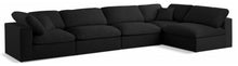 Load image into Gallery viewer, Serene Black Linen Fabric Deluxe Cloud Modular Sectional