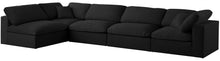 Load image into Gallery viewer, Serene Black Linen Fabric Deluxe Cloud Modular Sectional