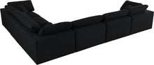 Load image into Gallery viewer, Serene Black Linen Fabric Deluxe Cloud Modular Sectional