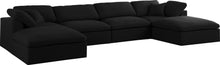 Load image into Gallery viewer, Serene Black Linen Fabric Deluxe Cloud Modular Sectional