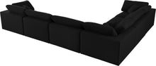 Load image into Gallery viewer, Serene Black Linen Fabric Deluxe Cloud Modular Sectional