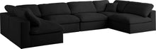Load image into Gallery viewer, Serene Black Linen Fabric Deluxe Cloud Modular Sectional