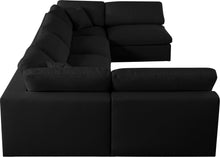 Load image into Gallery viewer, Serene Black Linen Fabric Deluxe Cloud Modular Sectional