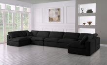 Load image into Gallery viewer, Serene Black Linen Fabric Deluxe Cloud Modular Sectional
