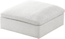 Load image into Gallery viewer, Serene Cream Linen Fabric Deluxe Cloud Ottoman