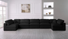 Load image into Gallery viewer, Serene Black Linen Fabric Deluxe Cloud Modular Sectional