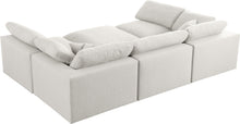 Load image into Gallery viewer, Serene Cream Linen Fabric Deluxe Cloud Modular Sectional