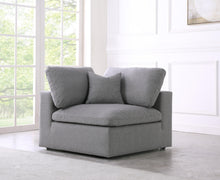Load image into Gallery viewer, Serene Grey Linen Fabric Deluxe Cloud Corner Chair