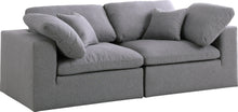 Load image into Gallery viewer, Serene Grey Linen Fabric Deluxe Cloud Modular Sofa