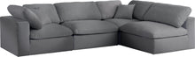 Load image into Gallery viewer, Serene Grey Linen Fabric Deluxe Cloud Modular Sectional