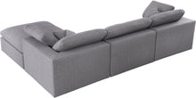 Load image into Gallery viewer, Serene Grey Linen Fabric Deluxe Cloud Modular Sectional